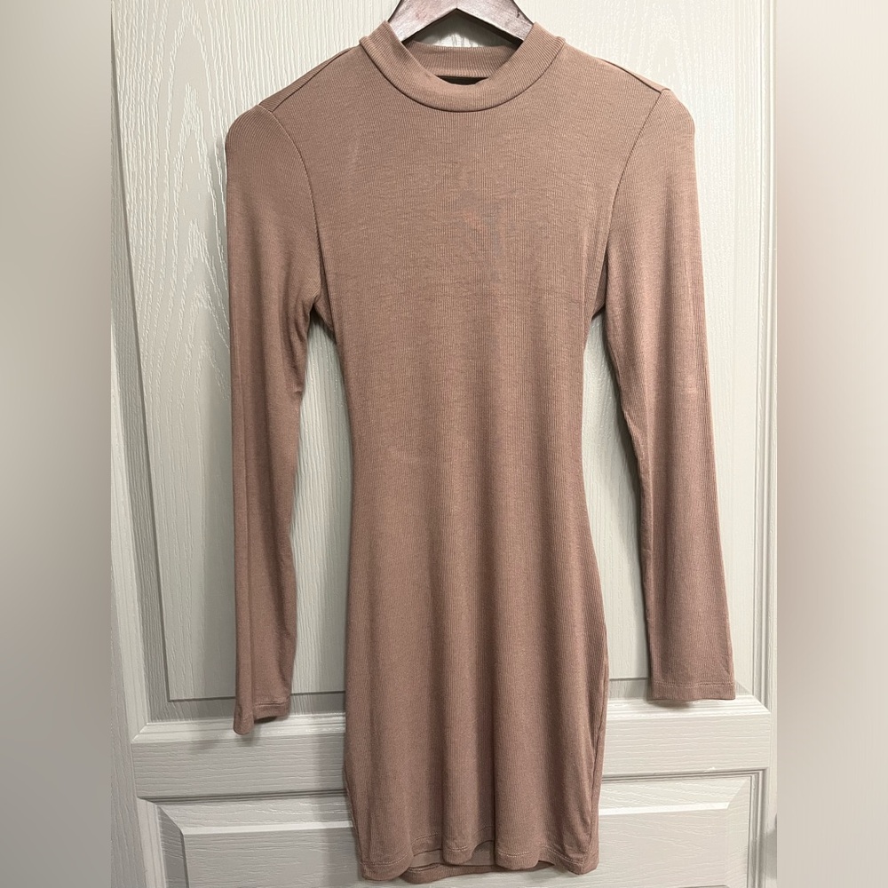 Princess Polly Jace mini dress size 6 light brown - Picture 3 of 10